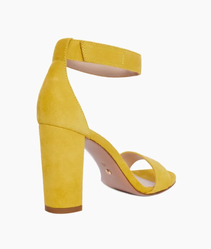 Pelle Moda Briar High Heel 8211 Lemon Lemon Kid Suede Women High Heels