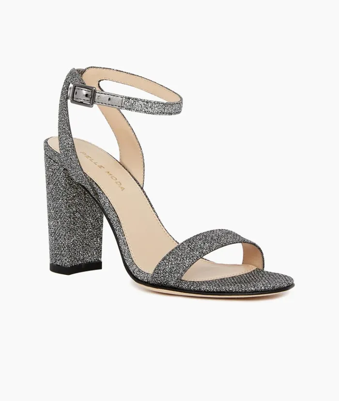 Pelle Moda Brynn High Heel 8211 Pewter Pewter Metallic Textile Women High Heels