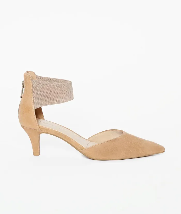 Pelle Moda Cam Low Heel 8211 Latte Latte Kid SuedeStretch Mesh Women Low Heels Pelle Moda Cam Low Heel 8211 Latte Latte Kid SuedeStretch Mesh Women Low Heels