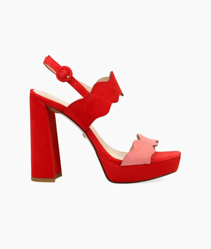Pelle Moda Gavi Platform 8211 FlameFlamingo FlameFlamingo Kid Suede Women High Heels Pelle Moda Gavi Platform 8211 FlameFlamingo FlameFlamingo Kid Suede Women High Heels