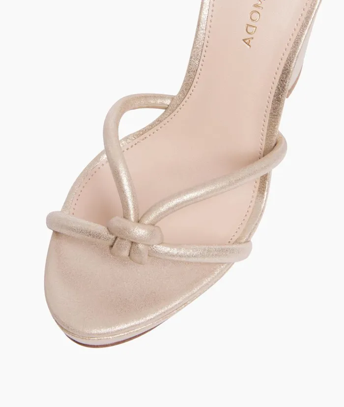 Pelle Moda Gilian Platform 8211 Gold Platinum Gold Metallic Suede Women High Heels