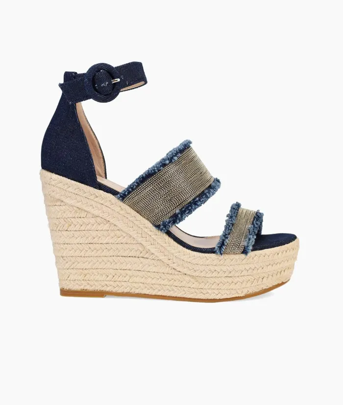 Pelle Moda Rua Wedge 8211 Indigo Indigo Denim Women Wedges