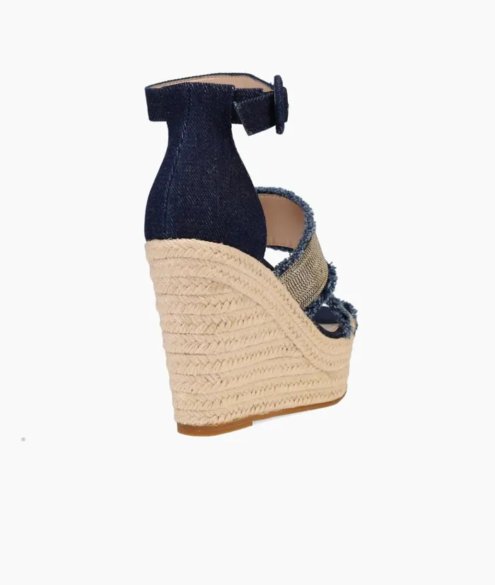 Pelle Moda Rua Wedge 8211 Indigo Indigo Denim Women Wedges