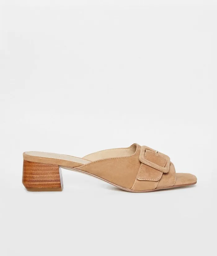 Pelle Moda Tala Slip On 8211 Latte Latte Kid Suede Women Low Heels