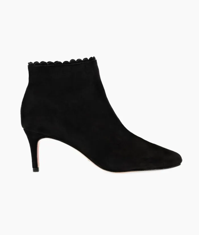 Pelle Moda Yilo Bootie 8211 Black Black Kid Suede Women High Heels