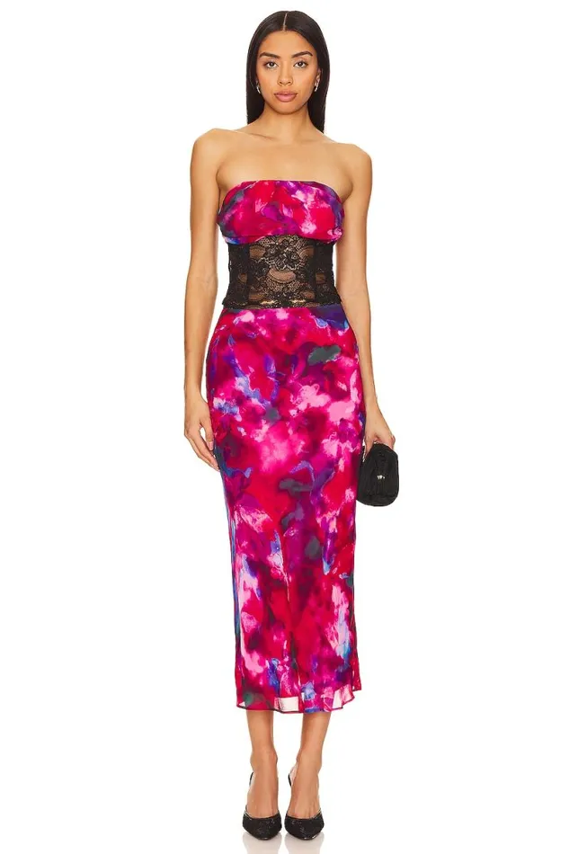 Phoenix Maxi Skirt Welling Floral Multi Women Lovers and Friends Skirts