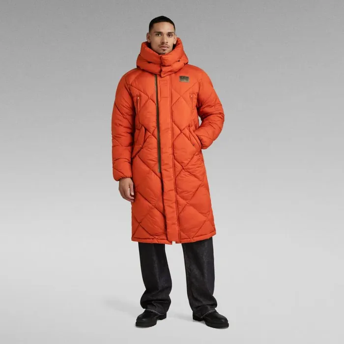 Puffer Jackets Men GStar RAW G Whistler XL Long Blanket Puffer Coat Rooibos Tea Puffer Jackets Men GStar RAW G Whistler XL Long Blanket Puffer Coat Rooibos Tea