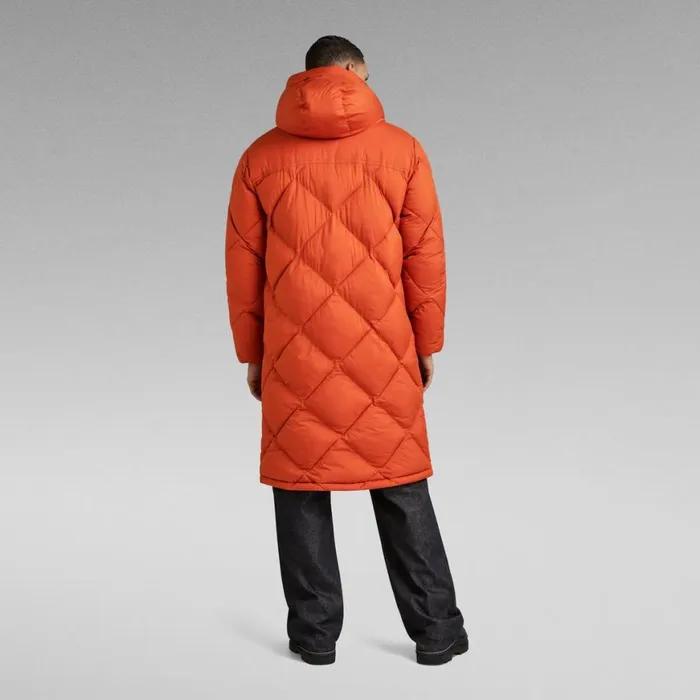 Puffer Jackets Men GStar RAW G Whistler XL Long Blanket Puffer Coat Rooibos Tea