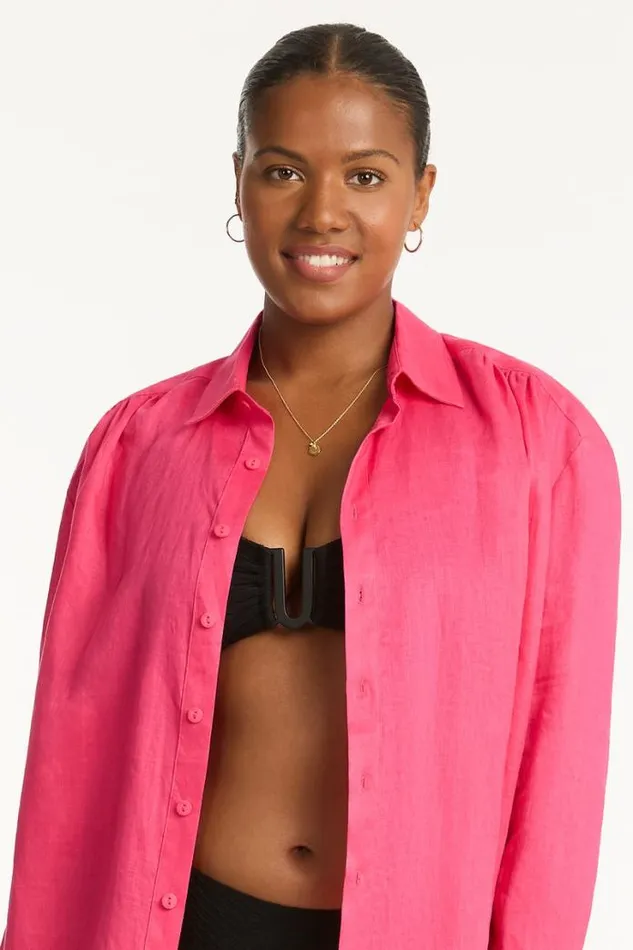 Resort Linen Cover Up Resort Linen Women Sea Level Linen