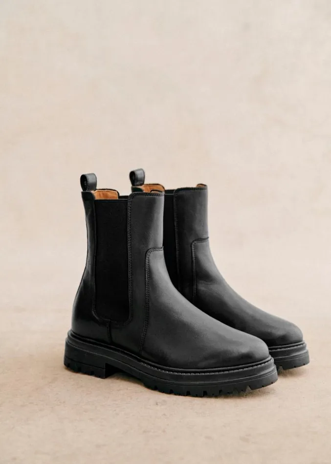 Szane Ankle Boots Womens Lena Low Boots Smooth Black