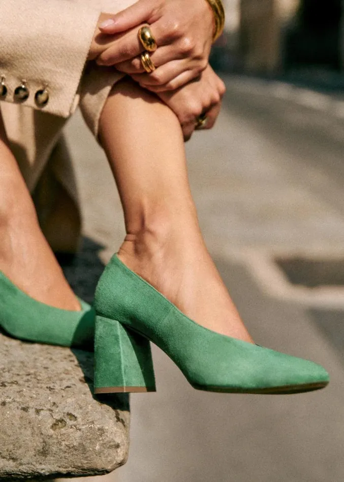 Szane Babies Ballerinas and Pumps Womens Alice Heel Pumps Green