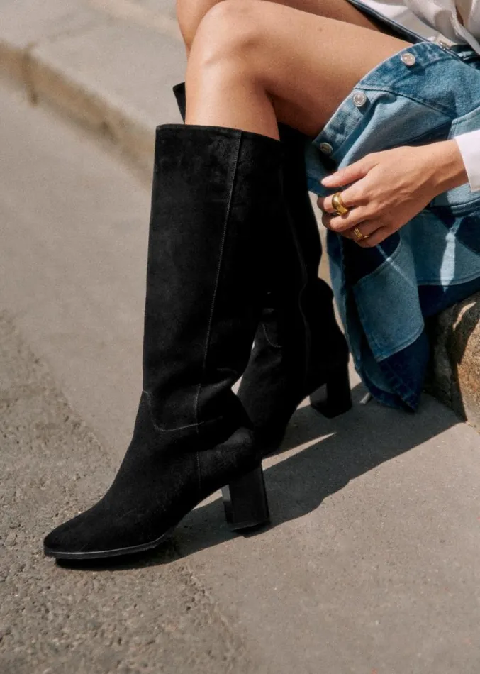 Szane Boots and Thigh High Boots Womens Adle Boots Black