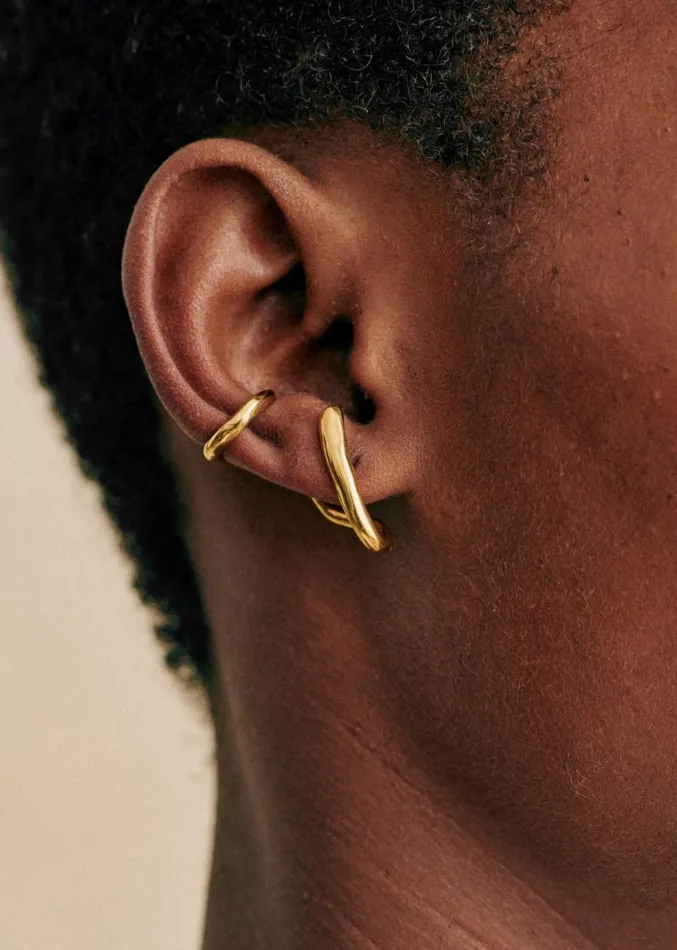 Szane Earrings Womens Ocane Ear Cuff Gold