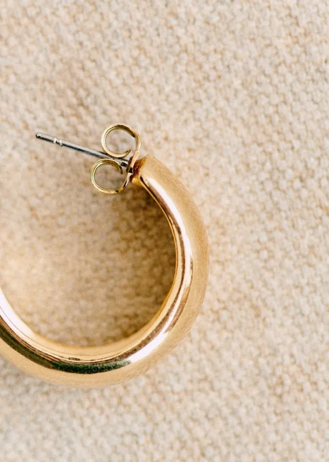 Szane Earrings Womens Romie Hoops Gold