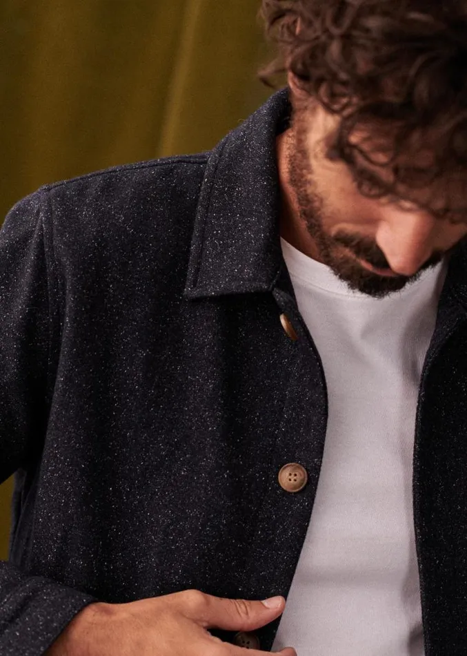 Szane Jackets and Coats Mens Nelson Jacket Flecked Navy