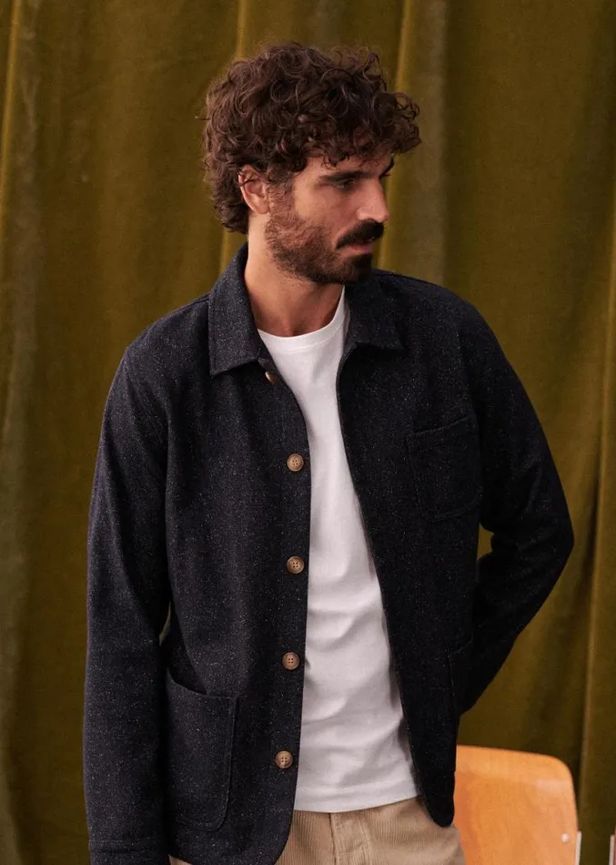 Szane Jackets and Coats Mens Nelson Jacket Flecked Navy