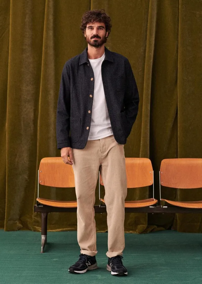 Szane Jackets and Coats Mens Nelson Jacket Flecked Navy