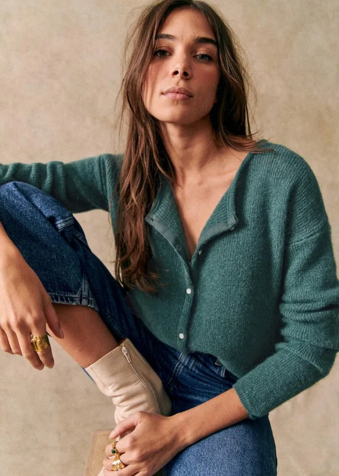 Szane Knitwear Womens Gaspard Cardigan Sage