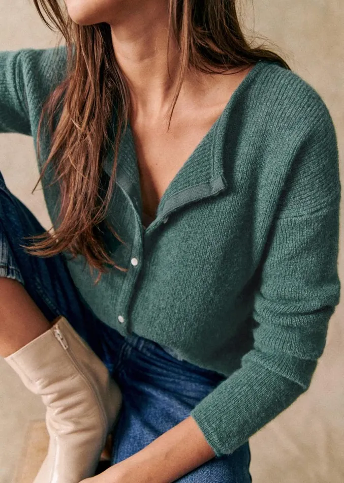 Szane Knitwear Womens Gaspard Cardigan Sage