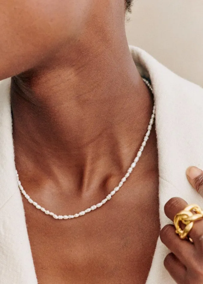 Szane Necklaces Womens Irma Pearl Necklace Ecru