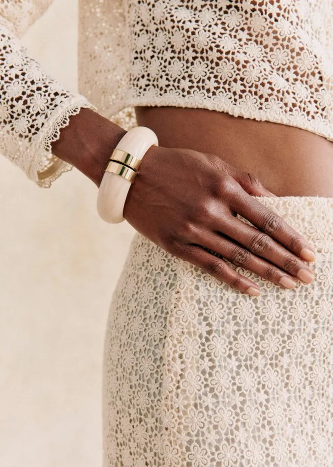 Szane Rings and Bracelets Womens Leo Bracelet Ecru
