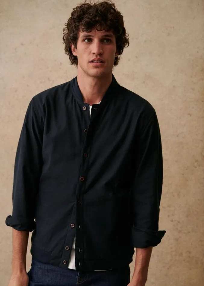 Szane Shirts Mens Ellis Flanelle Shirt Navy Blue