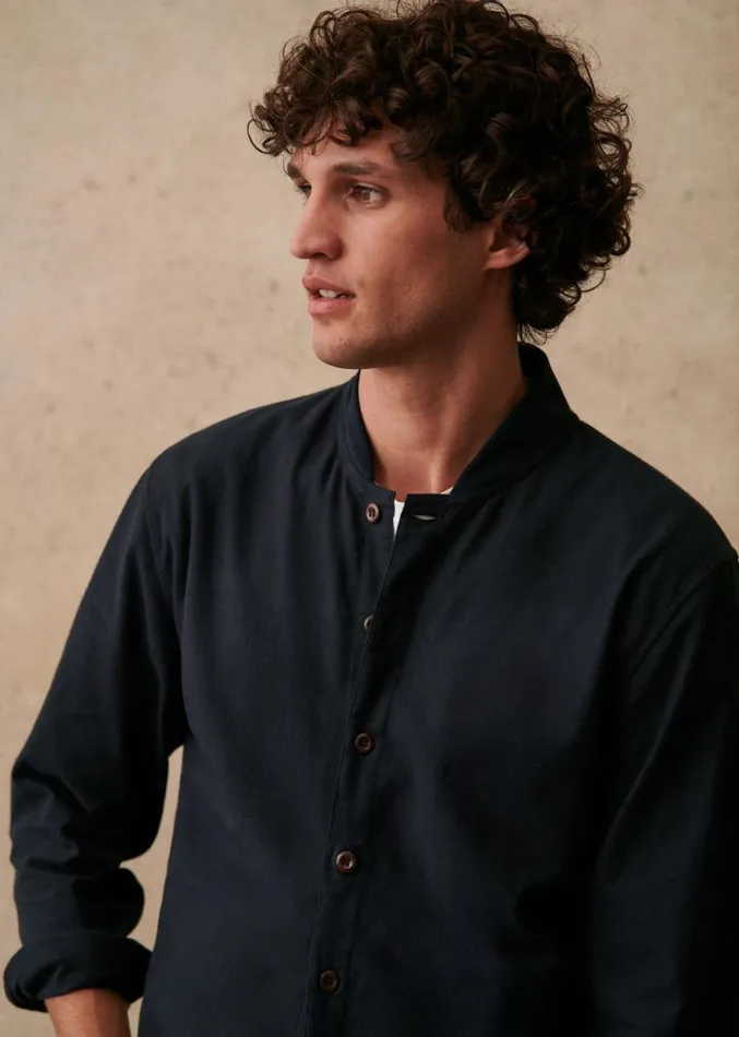 Szane Shirts Mens Ellis Flanelle Shirt Navy Blue
