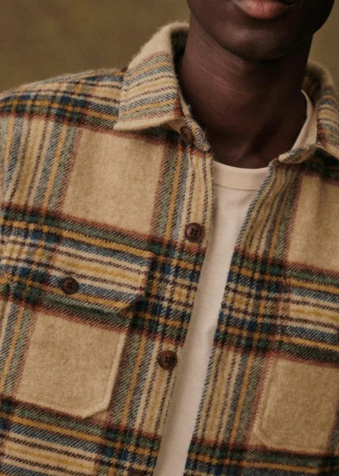 Szane Shirts Mens Lellan Shirt Multico Beige Tiles