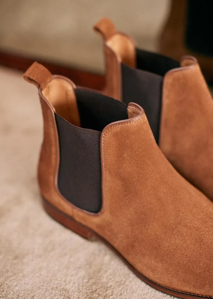 Szane Shoes Mens Woody Mid Boots Camel Suede