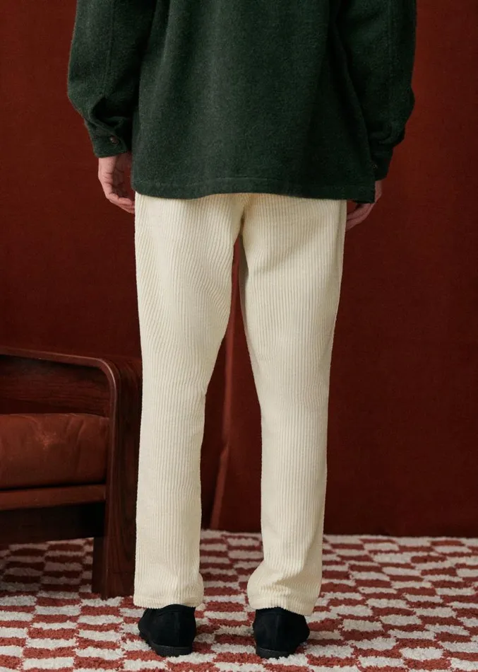 Szane Trousers Mens Agnel Cord Trousers Ecru