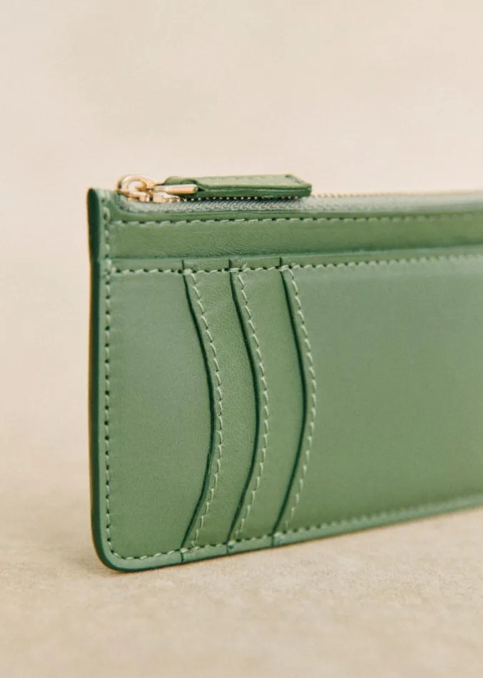 Szane Wallets Womens Large Alfred Card Holder Smooth Mint Green
