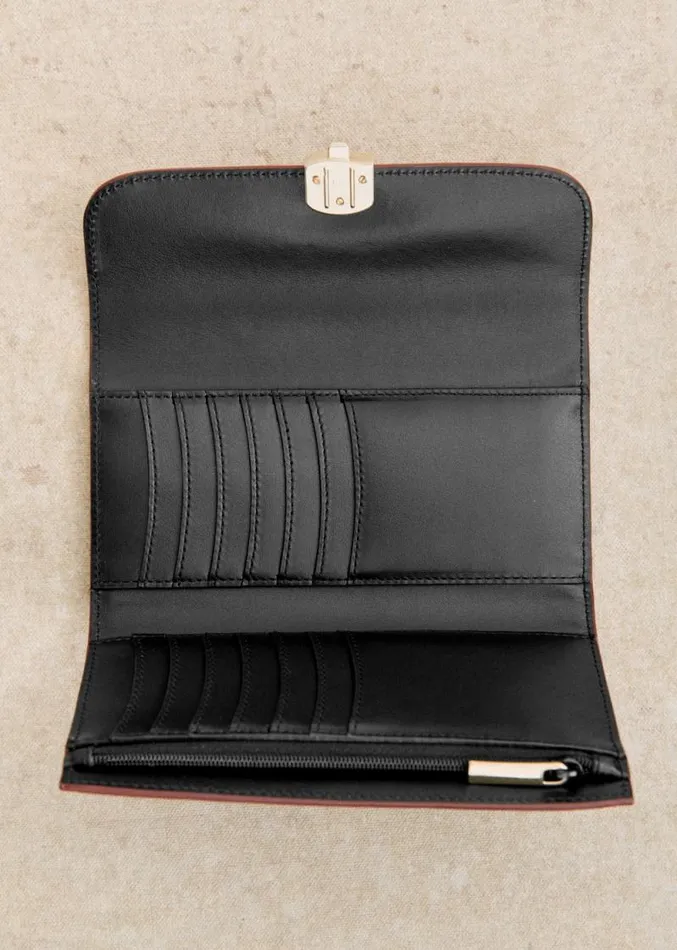 Szane Wallets Womens Large Milo Wallet Glossy Burgundy
