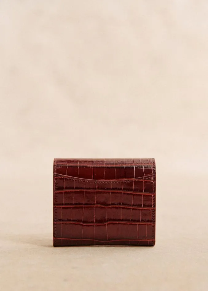 Szane Wallets Womens Small Milo Wallet Chocolate Crocodile Print