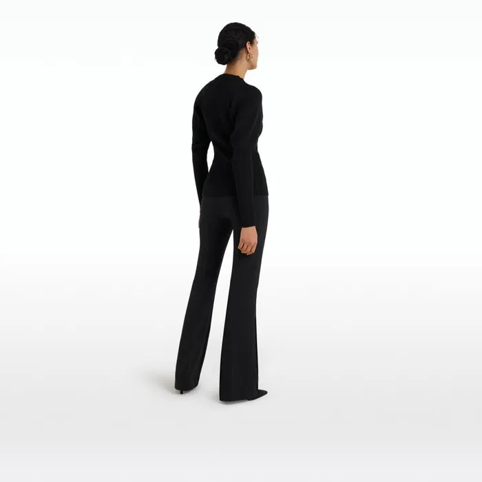 Safiyaa Alexa Black Trousers Women Trousers