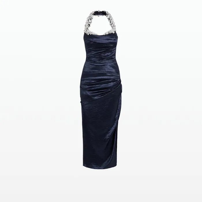 Safiyaa Azra Maritime Midi Dress Women Dresses