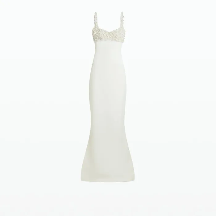 Safiyaa Beatriz Ivory Long Dress Women Dresses