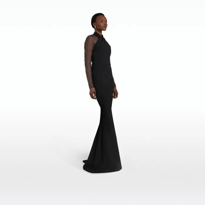 Safiyaa Clarence Black Long Dress Women Dresses