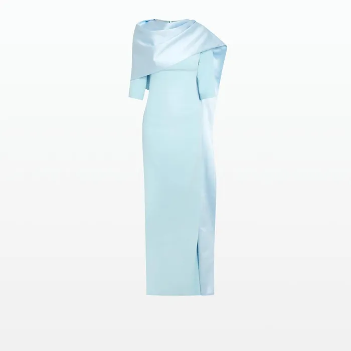 Safiyaa Cosette Baby Blue Long Dress Women Dresses