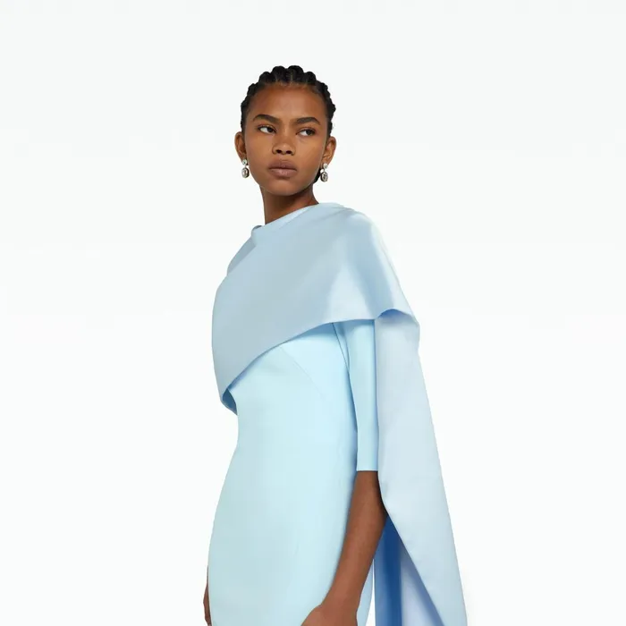 Safiyaa Cosette Baby Blue Long Dress Women Dresses
