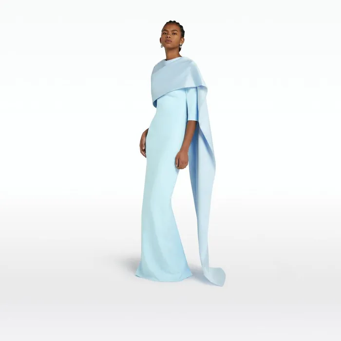 Safiyaa Cosette Baby Blue Long Dress Women Dresses