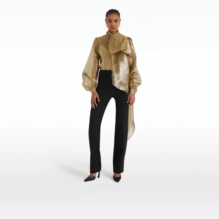 Safiyaa Delfinane Gold Top Women Tops