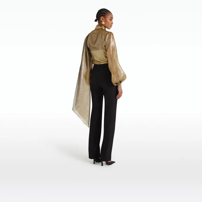 Safiyaa Delfinane Gold Top Women Tops