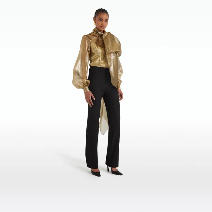 Safiyaa Delfinane Gold Top Women Tops