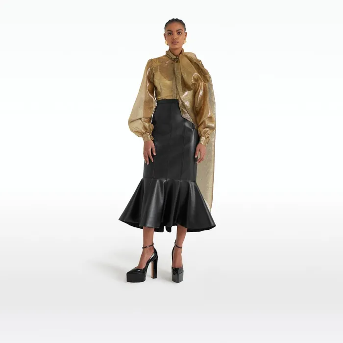 Safiyaa Delfinane Gold Top Women Tops