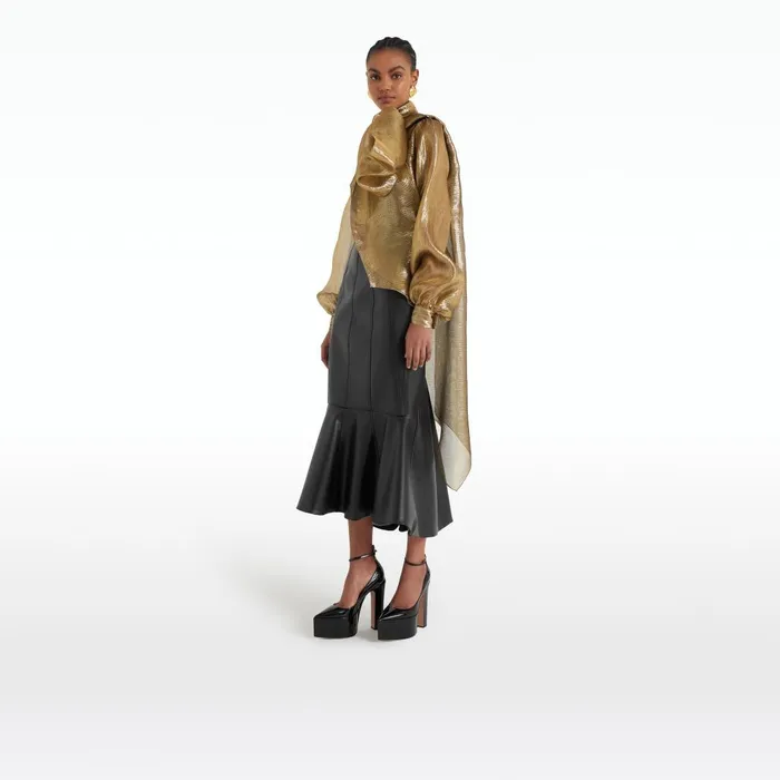 Safiyaa Delfinane Gold Top Women Tops