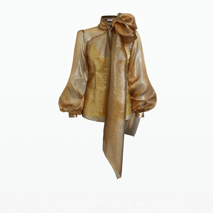 Safiyaa Delfinane Gold Top Women Tops