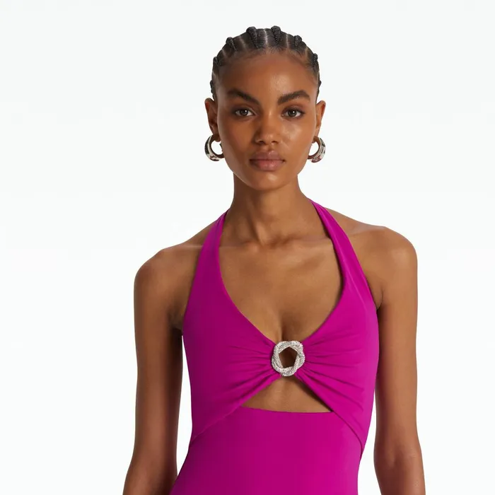 Safiyaa Doti Magenta Swimsuit Women Swimwear