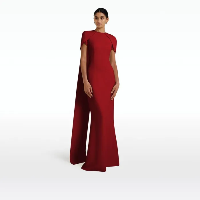 Safiyaa Ginkgo Azalea Red Dress Women Dresses