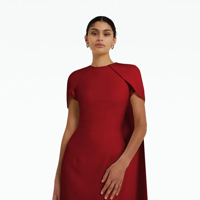 Safiyaa Ginkgo Azalea Red Dress Women Dresses