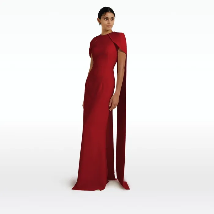 Safiyaa Ginkgo Azalea Red Dress Women Dresses